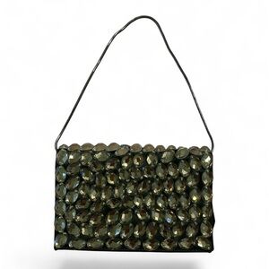 Talbots Black Gem-Embellished Clutch